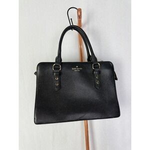 Kate Spade New York Black‎ Satchel Leather Handbag Purse Designer Bag